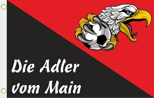 U24 Flagge Fahne Frankfurt die Adler vom Main Hissflagge 90 x 150 cm
