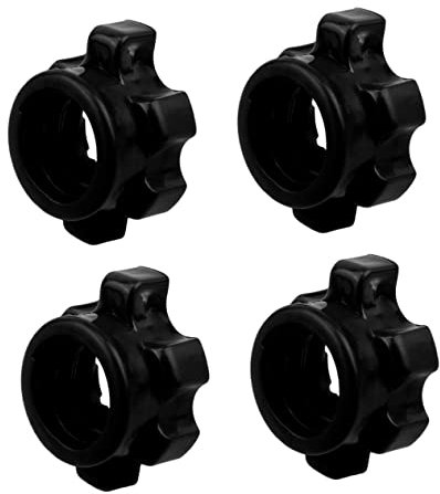 Toddmomy Barbell Nut Kit Dumbbell Nut Lock Dumbbell Lock Nuts Screw 4 Pcs Plastic Fixing Nuts Spinlock Collar Lightweight Portable for Home Gym