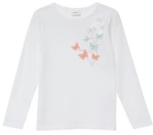 s.Oliver Junior Mädchen Langarm-Shirt – Pailletten, Stickerei, Slim Fit