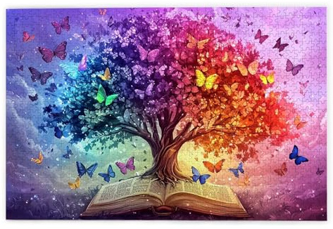 Puzzle 3000 Pezzi, Puzzle 3000 Pezzi per Adulti, Gioco Educativo Fai Da Te con Scatola Regalo per Adulti, Legno Spesso e Resistente, Impegnativi Rompecapo, Regalo Donne, Tema: Albero della Vita, A-43
