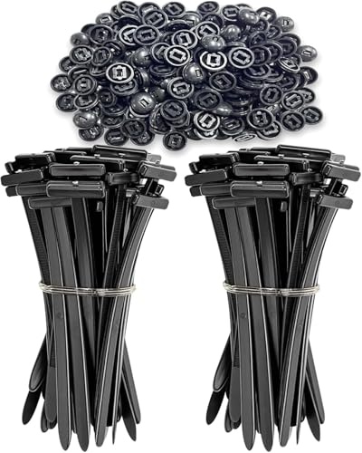 100 piezas de fijación de cable, abrazaderas de cable universales de nailon, abrazadera flexible y resistente, fijación rápida, resistente a los rayos UV y al calor, para reparación mecánica y