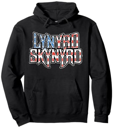 Lynyrd Skynyrd Flagge Logo USA Stars Stripes Southern Patriot Pullover Hoodie