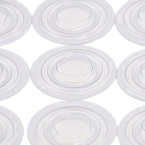 KLEBESHOP24 CD Clips selbstklebend transparent, 50 Stück | CD-Klebepunkte für CD, DVD und Blu-ray in Mappen, Ordnern, Hüllen und Verpackungen