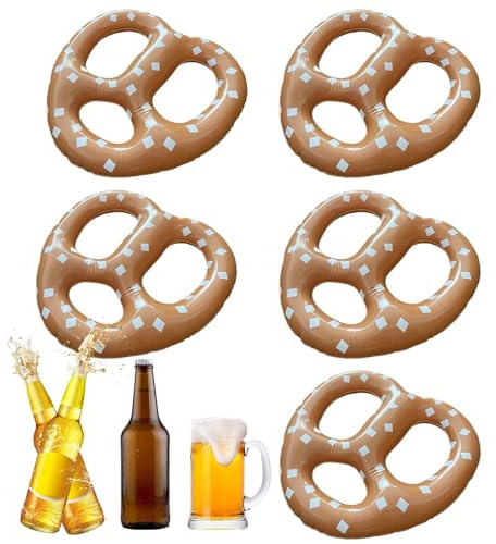 Oktoberfest Deko - 5 Stück 'Oktoberfest' | Aufblasbare Luftballons 38 cm | Aufblasbare Dekoationen für Bier, Brezel, Veranstaltungen, Festivals, Schulfeiern u