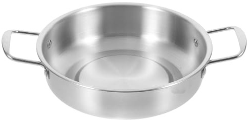 STOBAZA Stainless Steel Large Soup Pot with Handle for Noodles and Soup, Korean Style Cooking Pot with Sufficient Capacity and Easy to Clean Design, for Indoor Use and Hiking