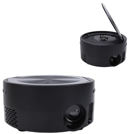 Yanmis Portable Projector with DVD Player Built in, Movie Projector with Speaker Short Focus Len 1080P HD 20in to 100in Screen for Outdoor Movies and Home Theater (UK Plug)