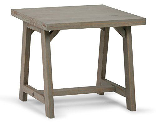 Simpli Home Sawhorse Beistelltisch aus Massivholz, 55,9 cm breit, Used-Look
