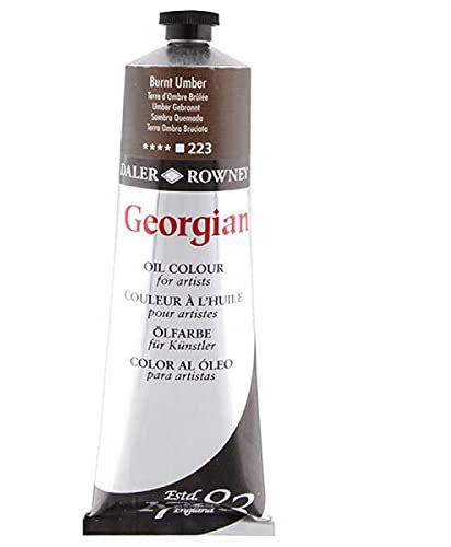 SG Education GOC 111225223 Georgian Couleurs à l'huile, tube de 225 ml, Terre d'Ombre brûlée