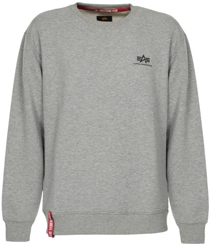 Alpha Industries Basic Sweater Small Logo Sweatshirt für Herren Grey Heather