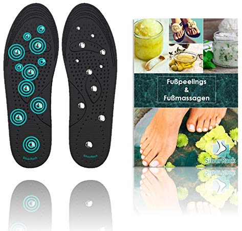 SilverRack Magnetische Einlegesohle für Frauen u. Herren (Größe 36-41) - Magnetische Schuheinlagen Einlegesohlen für Akupressur und Massage - Einlagen mit Magneten