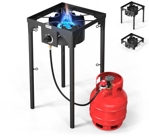 ROVSUN - Hornillo de Cocina para Exteriores con regulador, propano de Campamento