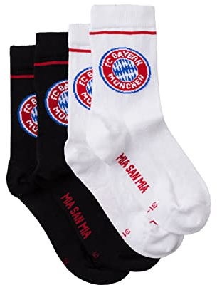 FC Bayern München Kinder Sport-Socken 2er-Set, 19-22