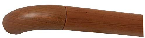 TIBU Kirschbaum Holz Treppe Wand Handlauf/Geländer/Rundholz/Stange/Griff lackiert 42 mm mit bearbeiteten Enden ohne Handlaufhalter 1300 mm / 130 cm / 1,3 m Enden Holzkrümmling