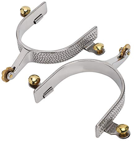 Riding Horse Roping Spurs Gear Exquisites Aussehen mit Messing Western Roping Spurs, Edelstahl Riding Horse Spurs, für Pferd