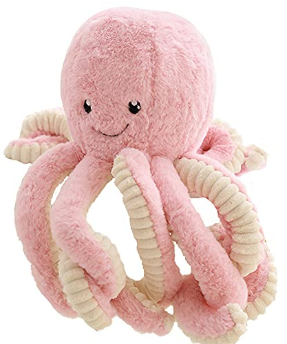 Yxian Jouet de Poulpe en Peluche Mignon Oreiller de Vache en Peluche Cadeaux de Jouet pour Les Enfants (Rose, 60cm)