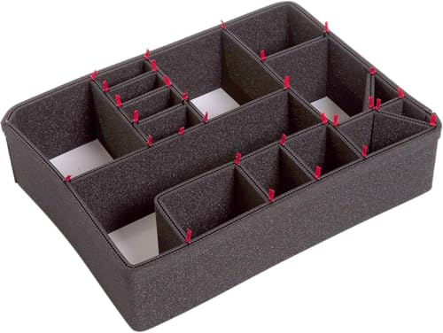 PELI 1600 TrekPak Trennwandset, Original Case Zubehör, Kompatibel 1600 Koffer, Farbe: Schwarz