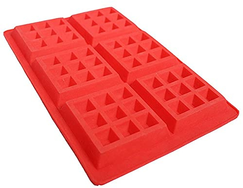 Selecto Bake Stampo per waffle rettangolare in silicone, per cioccolato, gelatina, panini e torte salate su stecco, artigianato fai-da-te
