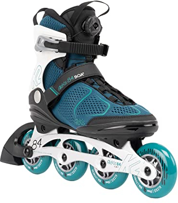 K2 Skates Damen Inline Skates Alexis 84 BOA, Teal - White, 30G0617.1.1.085