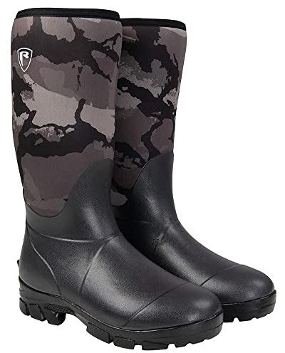 FOX Rage Camo Neoprene Boots 11/45 NFW017 Angelstiefel Stiefel, Grau Camo, 45 EU