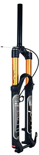 LvTu 27,5/29 Pouces Fourche Avant VTT Axe Traversant 15x100mm Voyage 130mm, Ajustement du Rebond Ultraléger Vélo de Montagne Fourche Suspendue Amortisseurs Pneumatiques