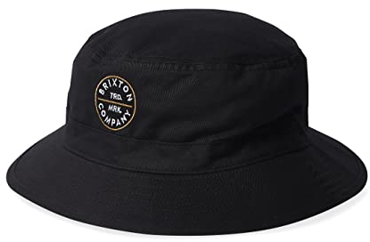 Brixton Unisex Pledge Bucket Hat, Black, L-XL