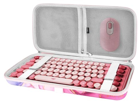 Geekria 75% - 80% Tastaturhülle, Hartschale, Reisetragetasche für 84 Tasten, kabellose tragbare Tastatur, kompatibel mit Keychron K2, Logitech POP mechanisch, MX mechanische Mini-kabellose Tastatur