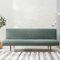 Hiseng Sofabezug 3 Sitzer Ohne Armlehne, Moderner Druck Clic Clac Sofahusse Stretch Schutzhülle Protector Bettcouch Schonbezug Couch überzug Sofabettüberzug (L:180-200cm,Hellgrün)