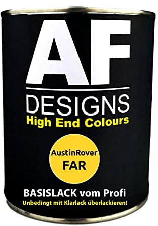Alex Flittner Designs 250 ml de pintura de coche compatible con AustinRover FAR Trophy Yellow Base Barniz lista compatible con salpicaduras