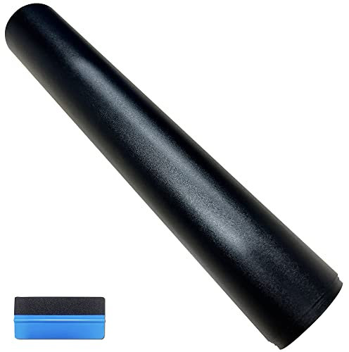NewL, Pellicola autoadesiva per car wrapping, in vinile, senza bolle, con rilascio dell’aria, decalcomania fai da te per auto, moto e altri veicoli, nero satinato opaco, 50 cm x 100 cm