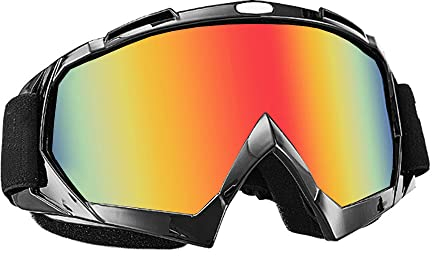 MOCNT Motorradbrille ATV Dirt Bike Brille Crossbrille Skibrille Sonnenbrille Motorradbrillen Anti Fog Schutzbrille Winddichte Motocross Brille Helmbrillen Orange Len