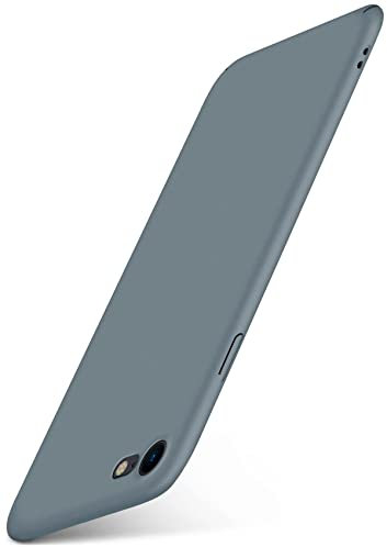 moex Alpha Case für Apple iPhone 7 / iPhone 8 Hülle Ultra Dünn, Schutzhülle mit erhöhtem Kameraschutz, Slim Cover Hardcase Backcover, Dünnste Handyhülle Minimalistisch, Matt Taupe