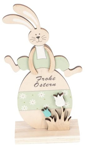 MAGICLULU Osterhase Posiert Ostern Holzhasen Dekoration Ostern Aus Holz Yoga-Kaninchen Tischschild Osterhase Aus Holz Dekorationen Aus Grashäschen Bossai-Figur Hölzern Statuette Mini