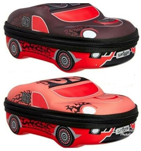 Smiggle Colour Change Hardtop Pencil Case (Car/Red,Black)