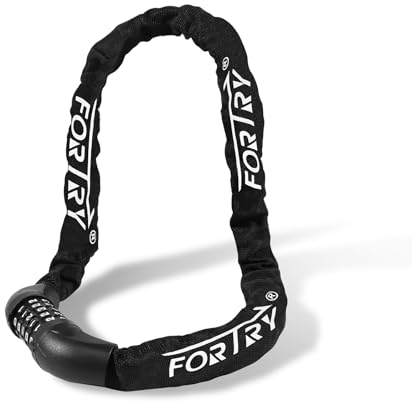 FORTRY Fahrradschloss Zahlenschloss Anti-Diebstahl I Fahrradschlösser mit Gehärtetem Stahlkette Lang I Sicheres Fahrrad Kettenschloss ohne Schlüssel I Bike Lock-Fahrrad Zubehör für Rennrad,Mtb,E-Bike