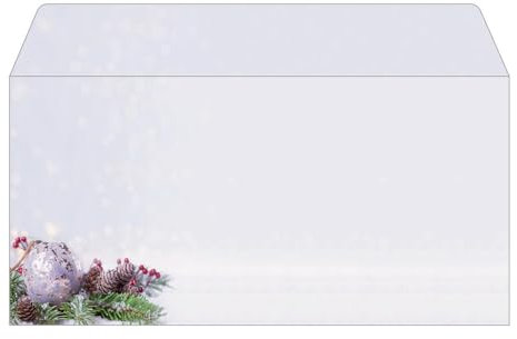 SIGEL DU443 Briefumschläge Weihnachten Charmful Christmas, gummiert, DIN lang, 25 Stück, aus nachhaltigem Papier