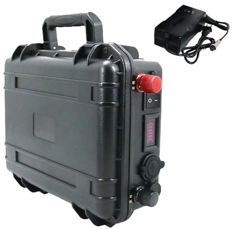 HSSYTZOUL 12V 24V Batterie Au Lithium Propulsion Batterie Au Lithium 60Ah-200Ah Built-in BMS pour Bateau Électrique Moteur Bateau De Pêche Hélice Marine Propulsion Batterie avec Chargeur,12v,80AH