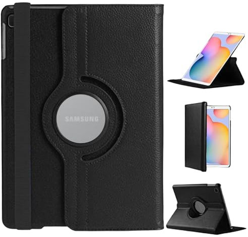DN Technology Case For Samsung Galaxy Tab S6 Lite 10.4 inch Tablet Case 2024 2022 2020 360° Rotating Smart Folio Cover For Galaxy Tab S6 Lite (BLACK)