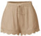 Awrvia Sommerhose Damen Hohe Taille Caprihose Elegant Einfarbig Stoffhose Bequeme Freizeithose Kurz Sommer Shorts Musselin Frauen Damenshorts High Waist Sexy Hose Gerades Bein Laufshorts