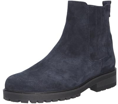 Gabor Damen Chelsea Boots, Frauen Stiefeletten,halbstiefel,Kurzstiefel,uebergangsschuhe,uebergangsstiefel,flach,Dark-Blue (Micro),44 EU / 9.5 UK