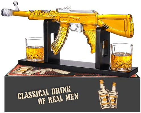 Oaksea Whisky Karaffe Weihnachtsgeschenke, Whisky Dekanter Geschenkset mit 2 Shot Gläsern, Whiskey Geschenke für Männer Weihnachten, Lustige Geschenke für Männer Papa Freund Ehemann Geschenkideen