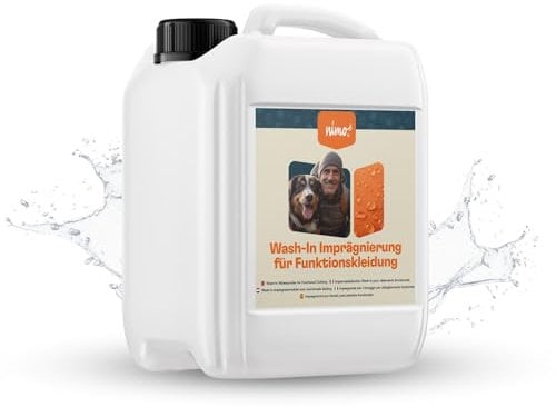nimo® Wash-In Imprägnierung für Funktionskleidung | Imprägnierung gegen Regen & Schmutz für die Waschmaschine | Wasserabweisende Outdoor Kleidung | atmungsaktive Imprägnierung