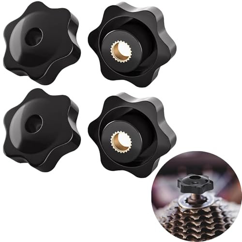 CALLYSONIC - Dado ad ala M8,4 pezzi, dado ad ala M8, dado a stella M8,m8, dado ad aletta, dadi neri per mobili industriali, strumenti elettronici.