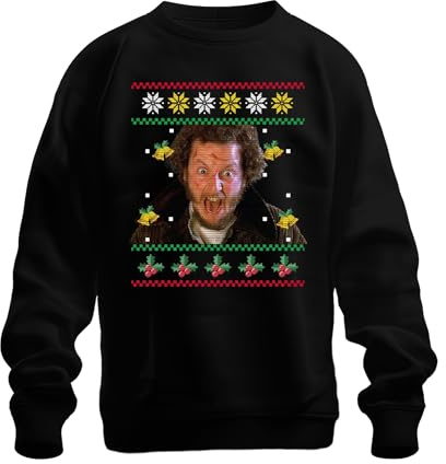 Marv Kevin Allein Zuhause Ugly Christmas Sweater Weihnachten Unisex Pullover