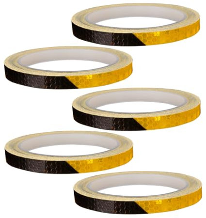 BELLIFFY 5 Stücke Kies Bike Reflektierende Aufkleber Band Selbst-Adhesive Reflektierende Warn Streifen Für Rennrad Felge