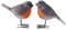 MGMGM Figurines, Decoration,Safe and auspicious decorationsResin Garden Robin Bird Figurine,Robin Bird Ornament,Tropical Robin Decor,Set Decor s 2 Robins Realistic Decoration