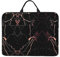 14in Black Rose Gold Marble Print Laptop Case Sleeve Bag - Travel-Friendly Accessory for Business, and Everyday Use