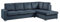 Large Corner Sofa, Left Hand Sofa or Right Hand Corner Sofa, Couch in Upholstered Jumbo Cord or Linen Fabric, L Shaped Sofas with Optional Matching Footstool (Blue Jumbo Cord, Right Hand Facing)