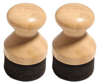 Laikoutd 2 aplicadores de cera de aceite de madera de bambú para tablas de cortar y utensilios de madera