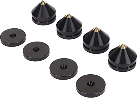 lyrlody Lautsprecher Spike Isolation Feet Pad, Stoßdämpfung Easy Installation Lautsprecher Isolation Füße Pads Hohe Steifheit für Rekorder für Subwoofer (Black)