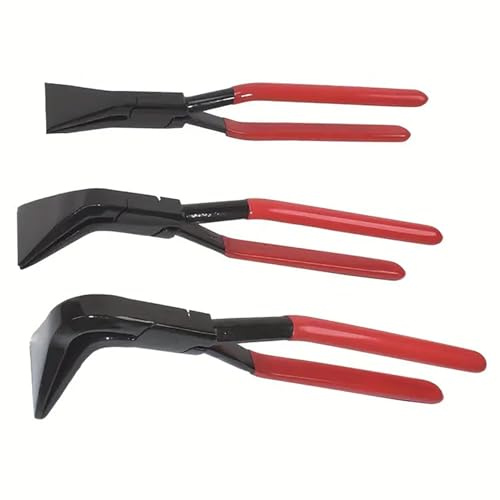 3 Pezzi Set di Piegatrici per Lamiere,Set di Pinza Piegatrice per Lamiera con 0°, 45° e 90°, per Tetti, Idraulici,Acciaio al Carbonio Nero Brunito, Rosso